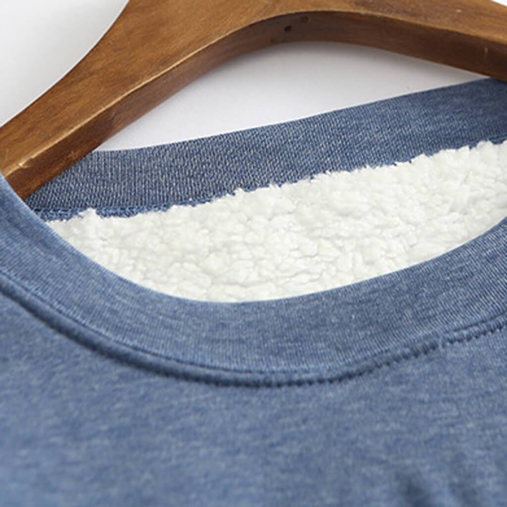 Cozy Fleece-Lined Sweatshirts for Women - Warm Cotton-Blend Layer