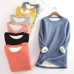 Cozy Fleece-Lined Sweatshirts for Women - Warm Cotton-Blend Layer