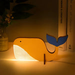 WildGlow Wooden Animal Table Lamp - Kids Night Light