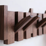 HarmonyCoat Wooden Piano Coat Rack - Stylish Entryway Hook Organizer