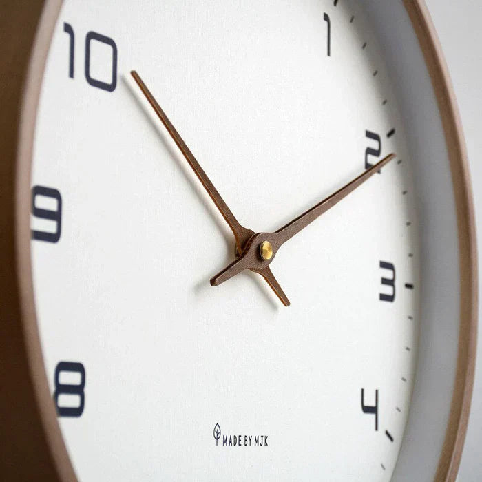 Nordic Timber Solid Wood Wall Clock - Natural Style for Any Room