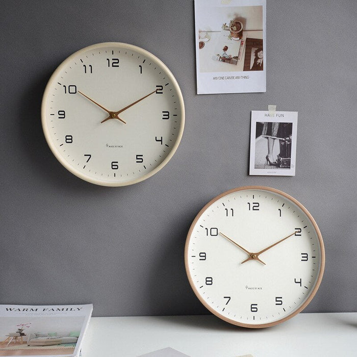 Nordic Timber Solid Wood Wall Clock - Natural Style for Any Room