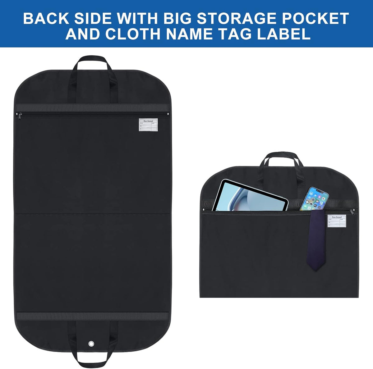 Waterproof Oxford Garment Bag - Suit Cover 2-Pack