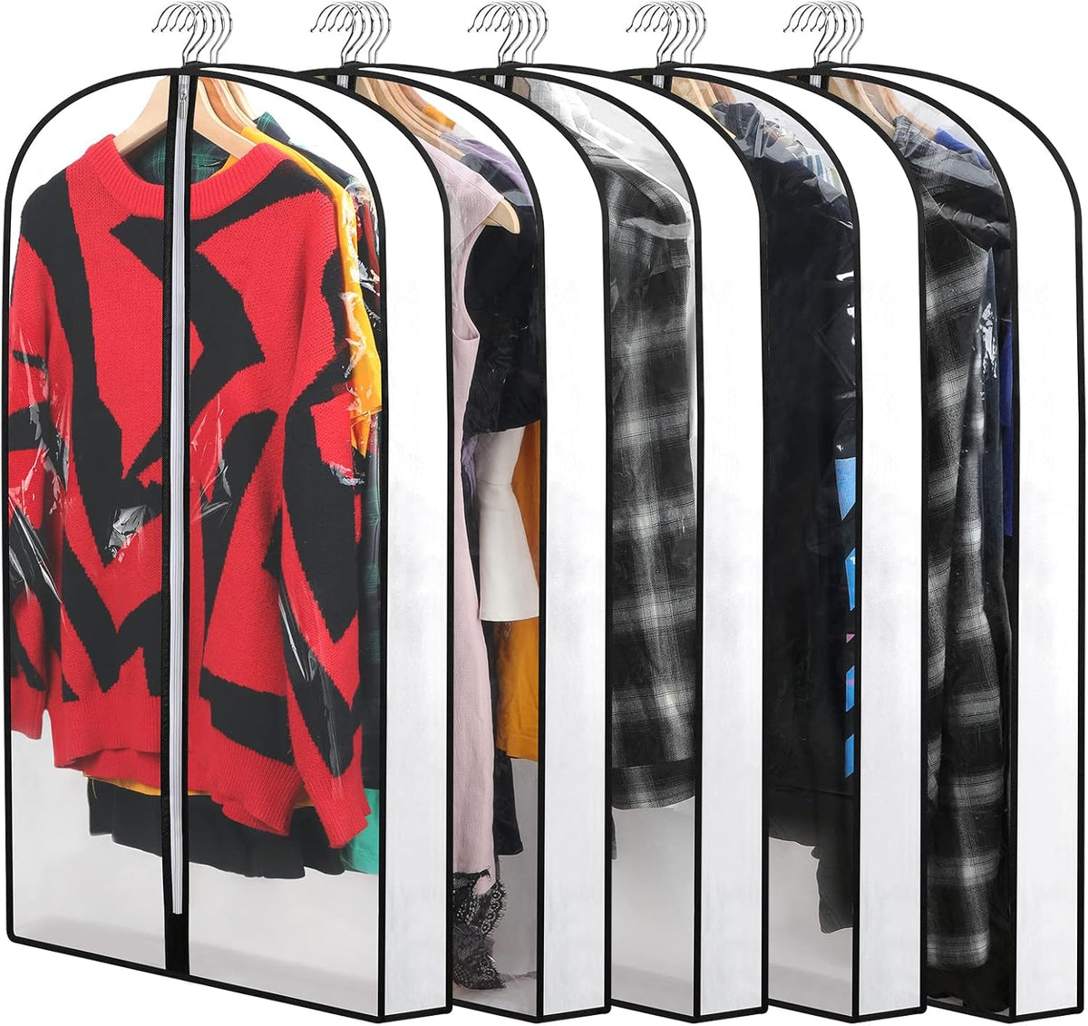 PEVA Garment Cover Set - Breathable Hanging Closet Bags