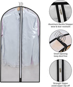 PEVA Garment Cover Set - Breathable Hanging Closet Bags