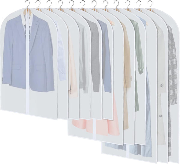 PEVA Garment Cover Set - Breathable Hanging Closet Bags